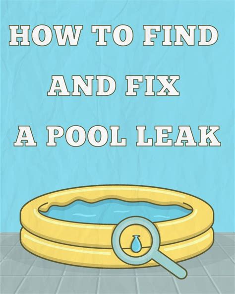 Pool Leak Detection How To Quickly Find The Leak Yourself Pool Liner