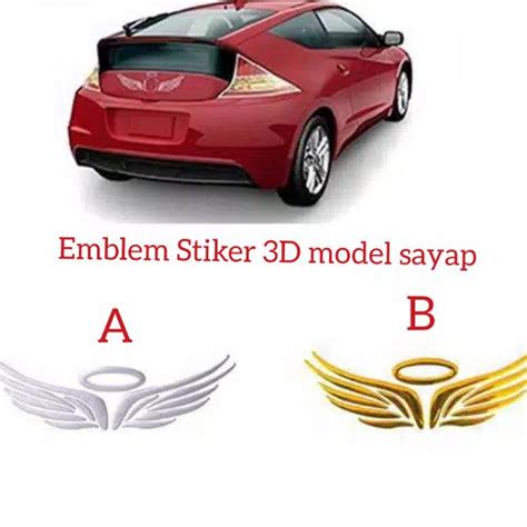 Jual Stiker Emblem Sayap 3D Sticker Mobil Motor Wings Bisa Di Pilih