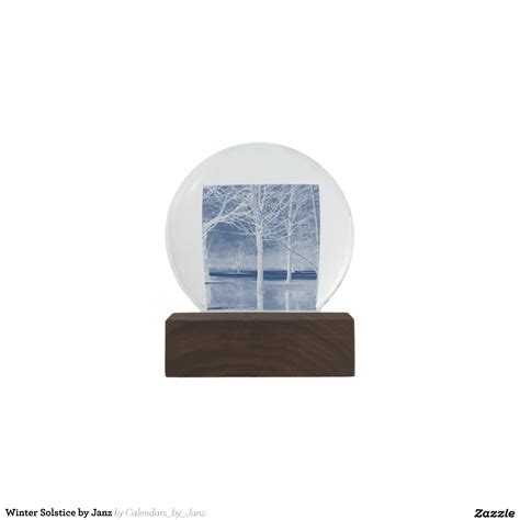 Winter Solstice Blue Walnut Snow Globe By Janz Snow Globes Zazzle