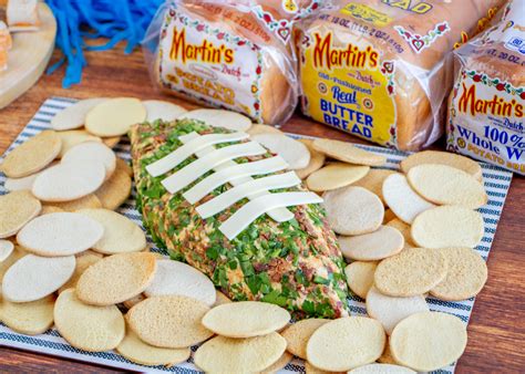 Jalapeno Popper Football Cheeseball Martin S Famous Potato Rolls And