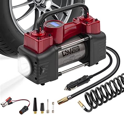 DSV Standard Portable Heavy Duty Double Cylinders Car Air Compressor