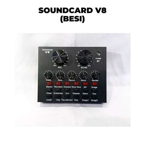 Jual Sound Card V8 Singing Live Soundcard Mixer External Audio