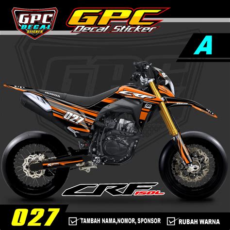 Jual Decal Sticker Crf L Fullbody Dekal Stiker Crf L Trail