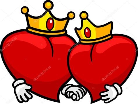 Clipart Queen Of Hearts King And Queen Of Hearts — Stock Photo