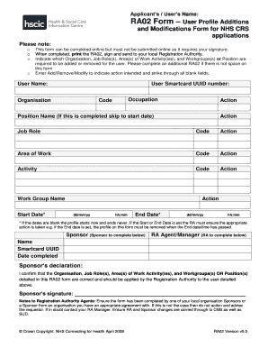 Fillable Online Applicants Users Name Ra Form User Profile Fax Email