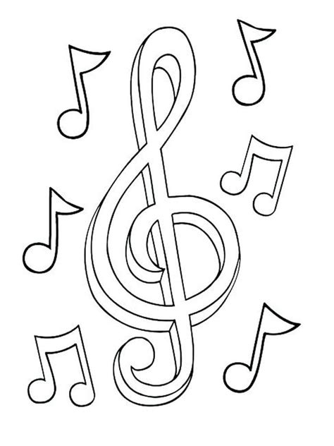 Coloriage Notes de Musique 1 télécharger et imprimer gratuit sur