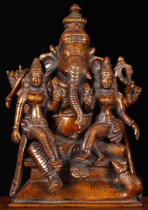 SOLD Brass Ganesh With Buddhi Siddhi 7 Ganesh Siddhi Ganesha