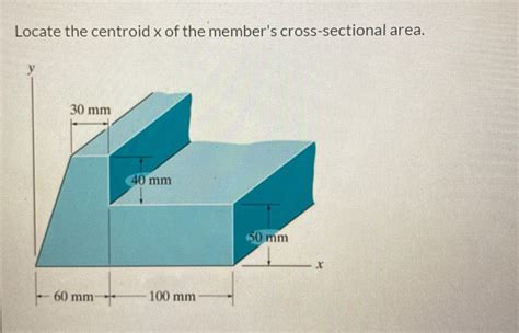 Solved Locate The Centroid X Of The Member S Cross Sectional