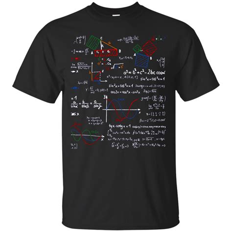 Math T Shirt Teacher Formulas Cheat Sheet Cool Geek Nerd Tee Amyna