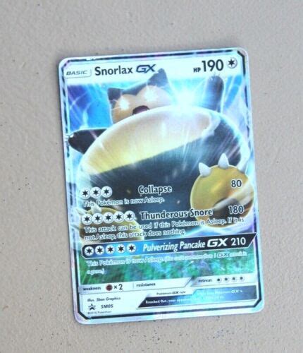 Ultra Rare Snorlax Gx Pokemon Sm Sm Black Star Promo Holo Foil