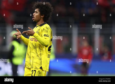 Milano Italy 28th Nov 2023 Karim Adeyemi Of Borussia Dortmund