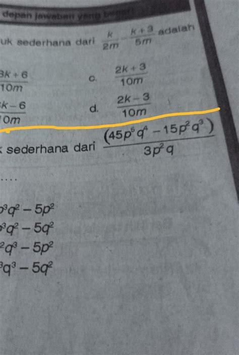 Bentuk Sederhana Dari Kak No Aja Y Tolong Bantu Jawab Ya Kak Besok