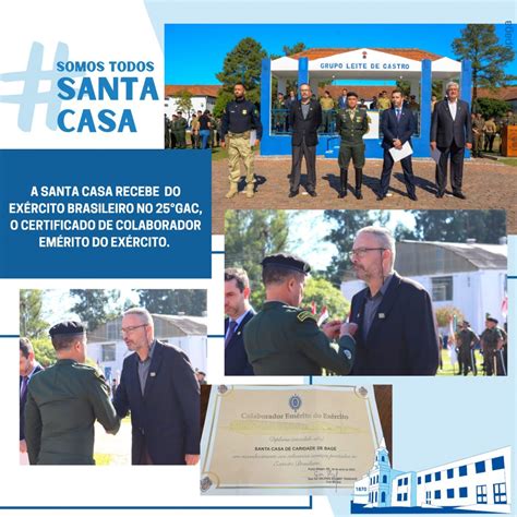 Santa Casa Recebe Do Ex Rcito Brasileiro Certificado De Colaborador