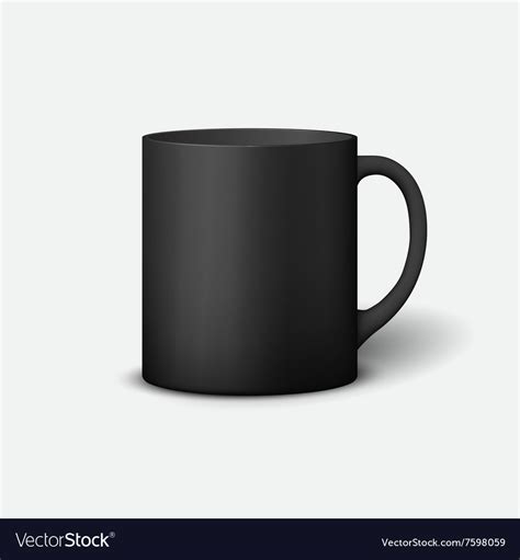 Template ceramic clean mug Royalty Free Vector Image