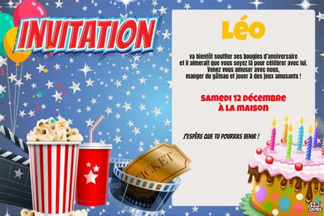 Mon Ballon De Foot Invitation Anniversaire Gratuite 123cartes