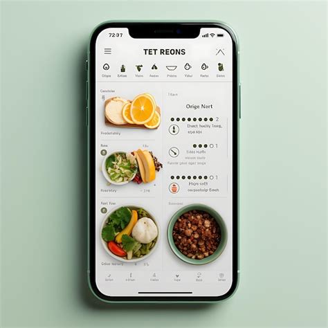 Premium Ai Image Mobile App Layout Design Of Nutrition And Calorie