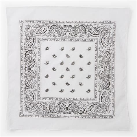 Claires Club Paisley Bandana Headwrap White Claires Us