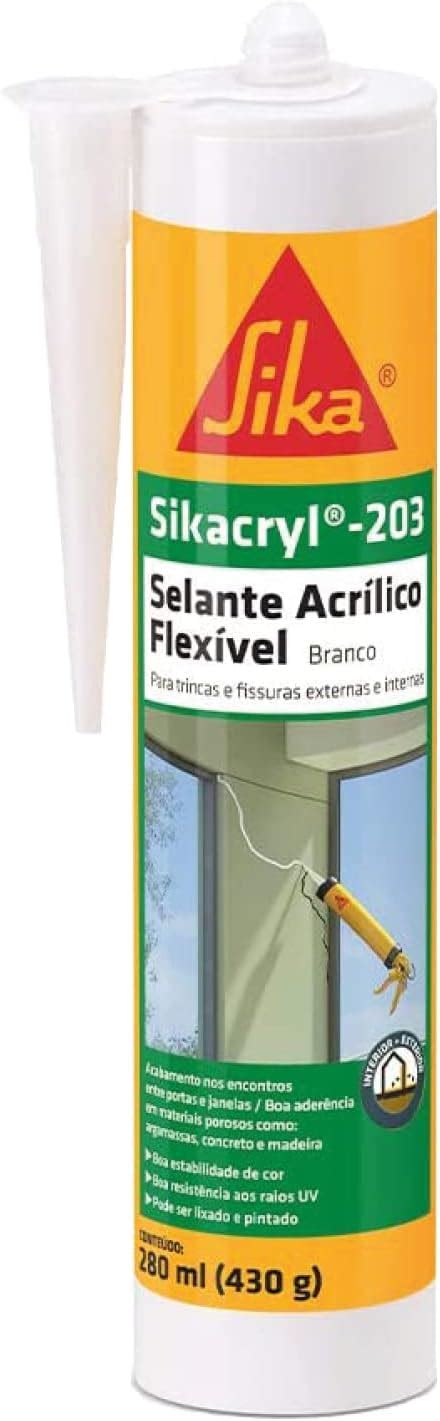 Sika Selante Acr Lico Flex Vel Sikacryl Branco Para Trincas E