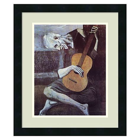 The Old Guitarist 1903 Framed Wall Art By Pablo Picasso Posters