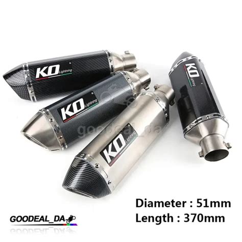 Mm Universal Motorcycle Bike Exhaust Muffler Pipe With Db Killer