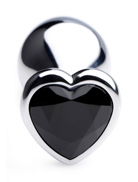 Black Heart Gem Anal Plug Medium The BDSM Toy Shop