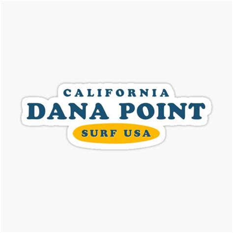 Dana Point California Vintage Retro Surf Usa Travel Vacation Summer Sunset Beach Sticker For