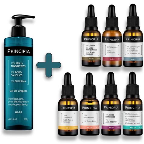 Kit Principia Skincare Gel de Limpeza GL 01 Sérum Diversos Principia