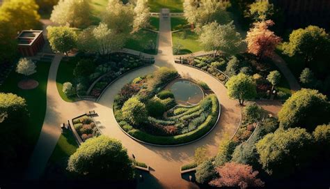 premium ai image aerial view  park