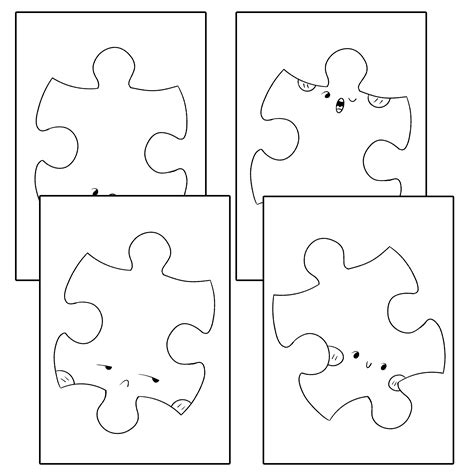 Autism Puzzle Piece Template