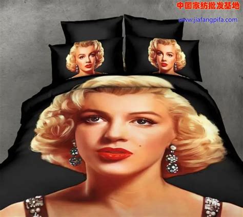 D Marilyn Monroe Bedding Set Queen Size Quilt Duvet Cover Bedspread