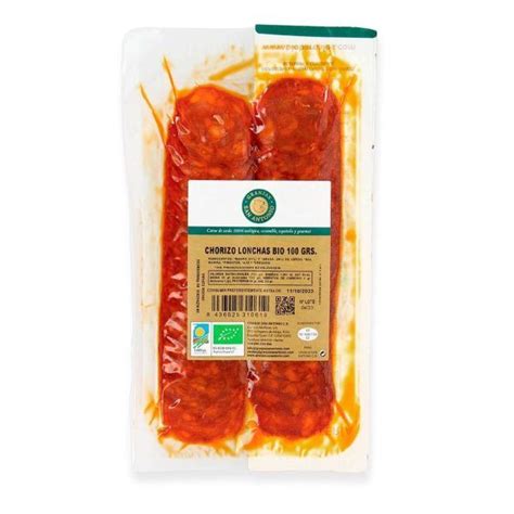 Chorizo Extra Lonchas 100 Ecológico 100g Granjas San Antonio