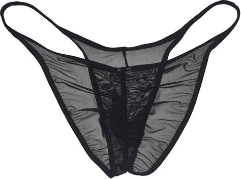 JAXFSTK Men Slinky Brazilain Bikini Briefs Underwear Ruched Back Sheer Cheeky Briefs At Amazon