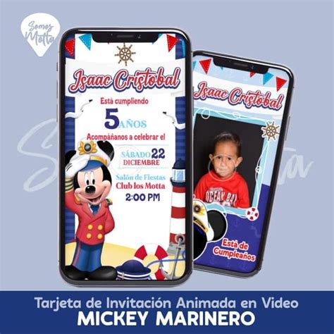 VIDEO INVITACIÓN MICKEY MARINERO Somos Motta