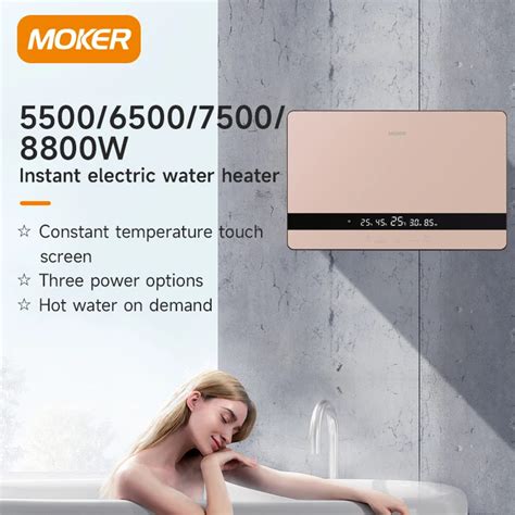 Jnod Wall Mounted Electric Shower Head V Instantaneous Hot Water Heater Geyser For Household
