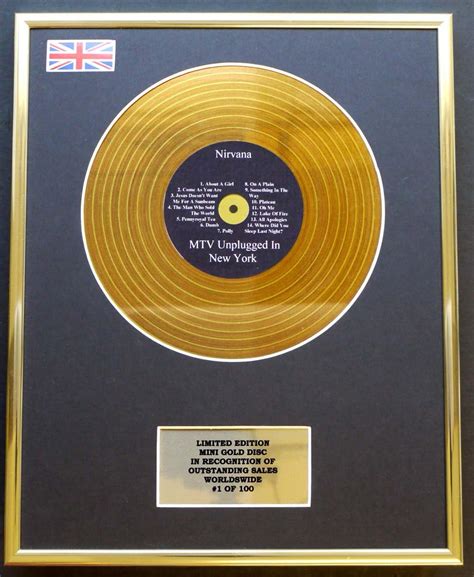 Limited Edition Mini Gold Disc Display Nirvana Mini Gold Disc Display