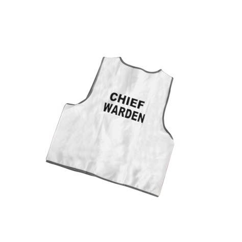 Chief Warden Vest Safety Vest White Area Safe