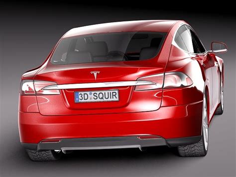 Tesla Model S 2013 Modelo 3d 129 3ds C4d Fbx Lwo Max Obj Free3d