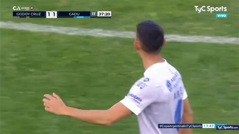 Godoy Cruz Vs Defensores Unidos El Gol De Lucas Arce 1 1