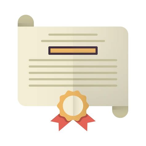 Premium Vector | A document with a seal on it