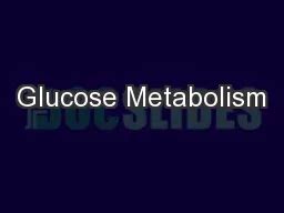 PPT Glucose Metabolism PowerPoint Presentation