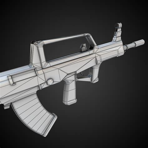 QBZ-95 Assault rifle 3D Model Game ready .max .obj .fbx .lwo .lw .lws ...