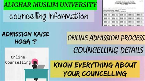 AMU ONLINE COUNCELLING PROCESS AMU ON LINE ADMISSION PROCESS KNOW