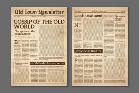 Editable Old Newspaper Template