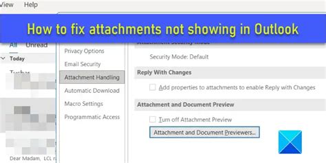 Attachments Not Showing In Outlook Fix