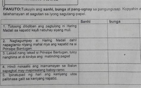 Tukuyin Ang Sanhi Bunga At Pang Ugnay Sa Pangungusap Brainly Ph