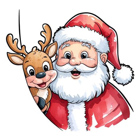 Christmas Reindeer Santa Fun Cartoons Stock Illustrations 108