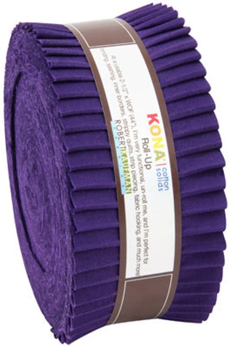 Roll Ups Kona Cotton Solids Purple Robert Kaufman Fabric Strips