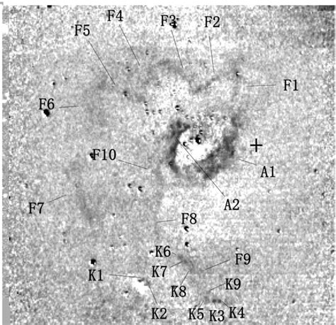 Continuum Subtracted H2 Image Of Sh2 152 Over The Same Field Shown In