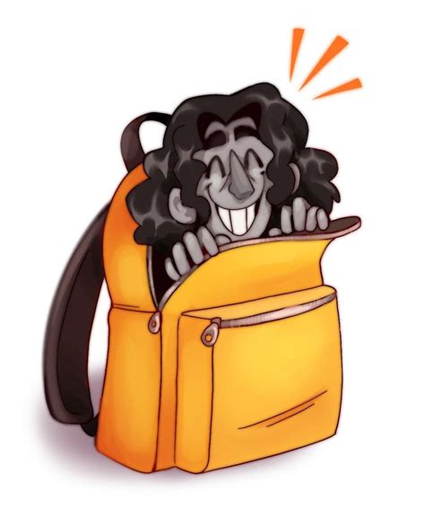 A Monkey Is Sitting In A Yellow Bag With Its Mouth Open And It S Tongue Out