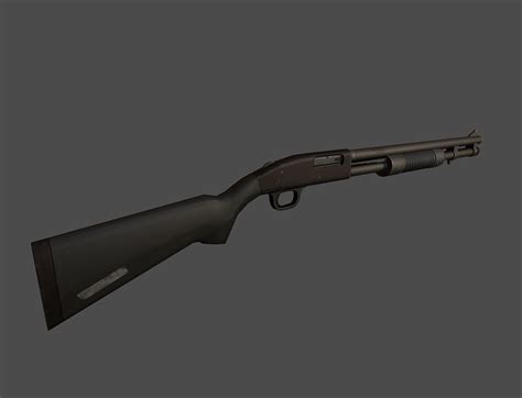 Mossberg 500 Series Shotgun Free 3d Model Fbx Free3d